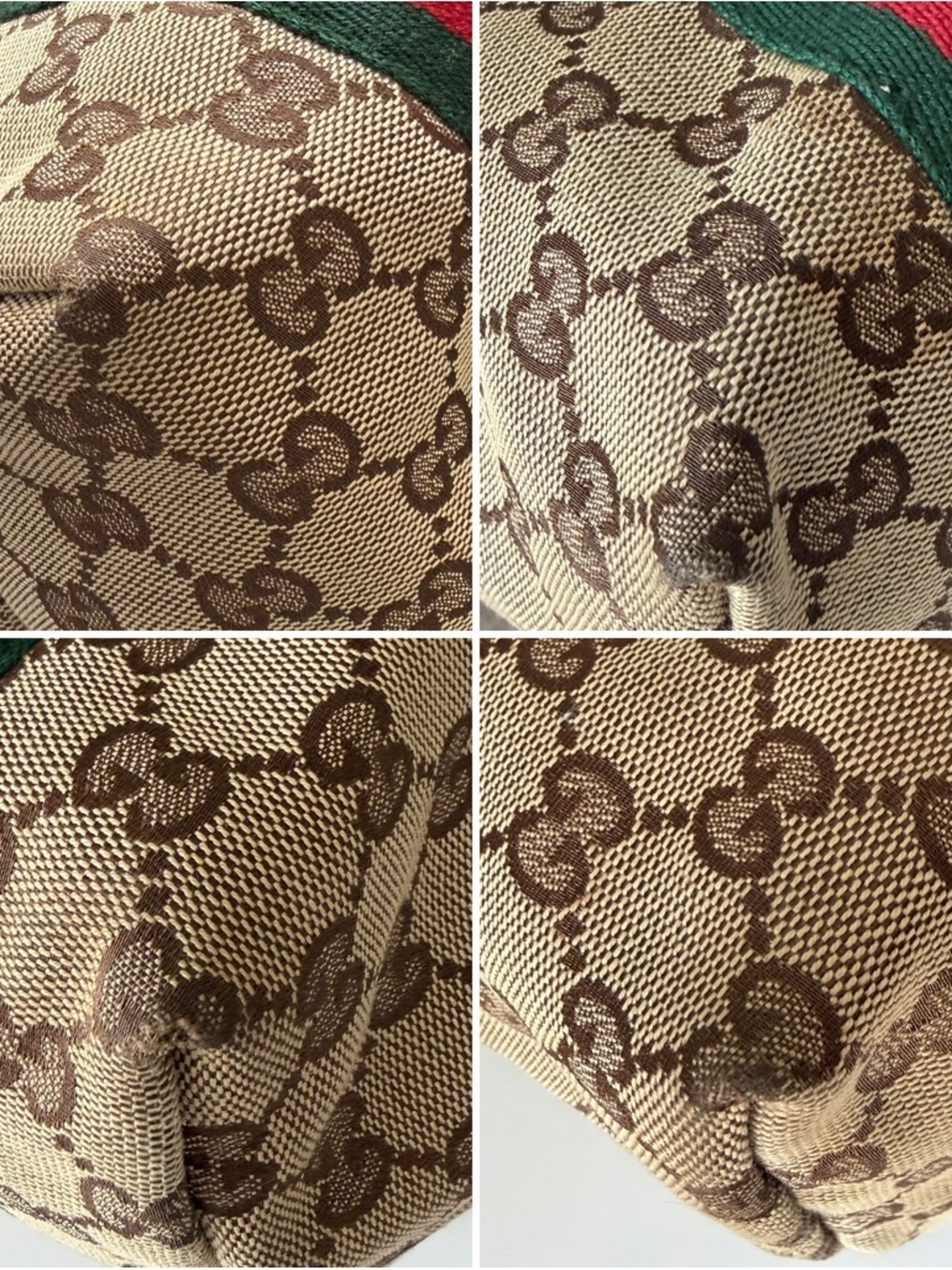 Gucci GG Supreme Jolicoeur Web Stripe Tote Bag Small Ophidia Style - Picture 4 of 15